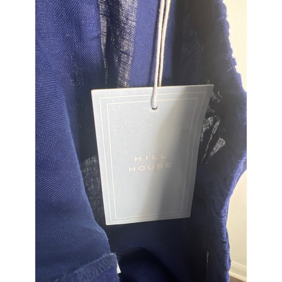 HILL HOUSE Navy 100% linen The Skylar Pants NWT size Large - Picture 10 of 10